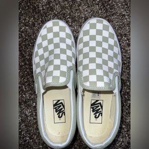 Sage Checkered Vans
